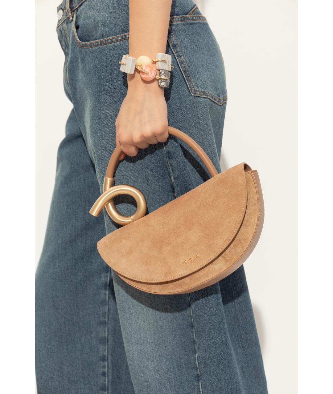 CULT GAIA Бежевая сумка с короткими ручками, фото 4
