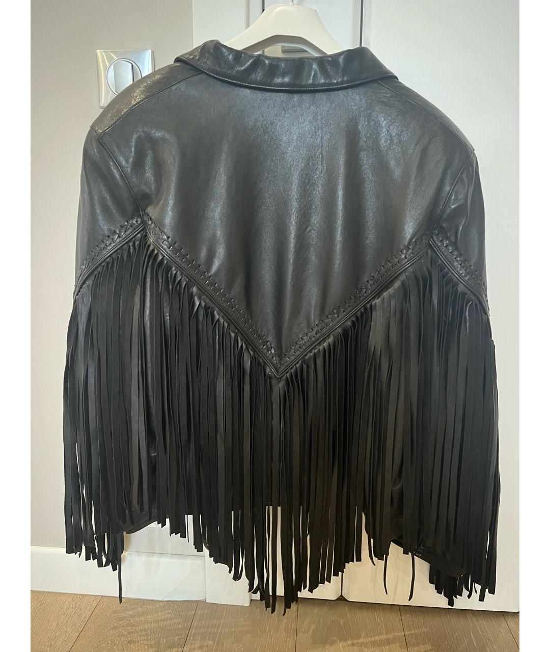 PERVERT Черная кожаная куртка, фото 2