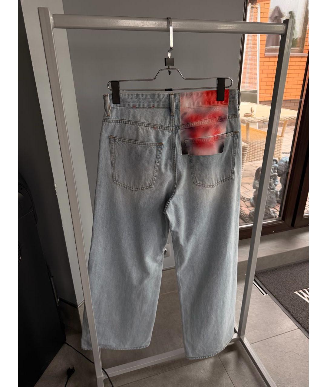 DIESEL Голубые хлопковые джинсы клеш, фото 2