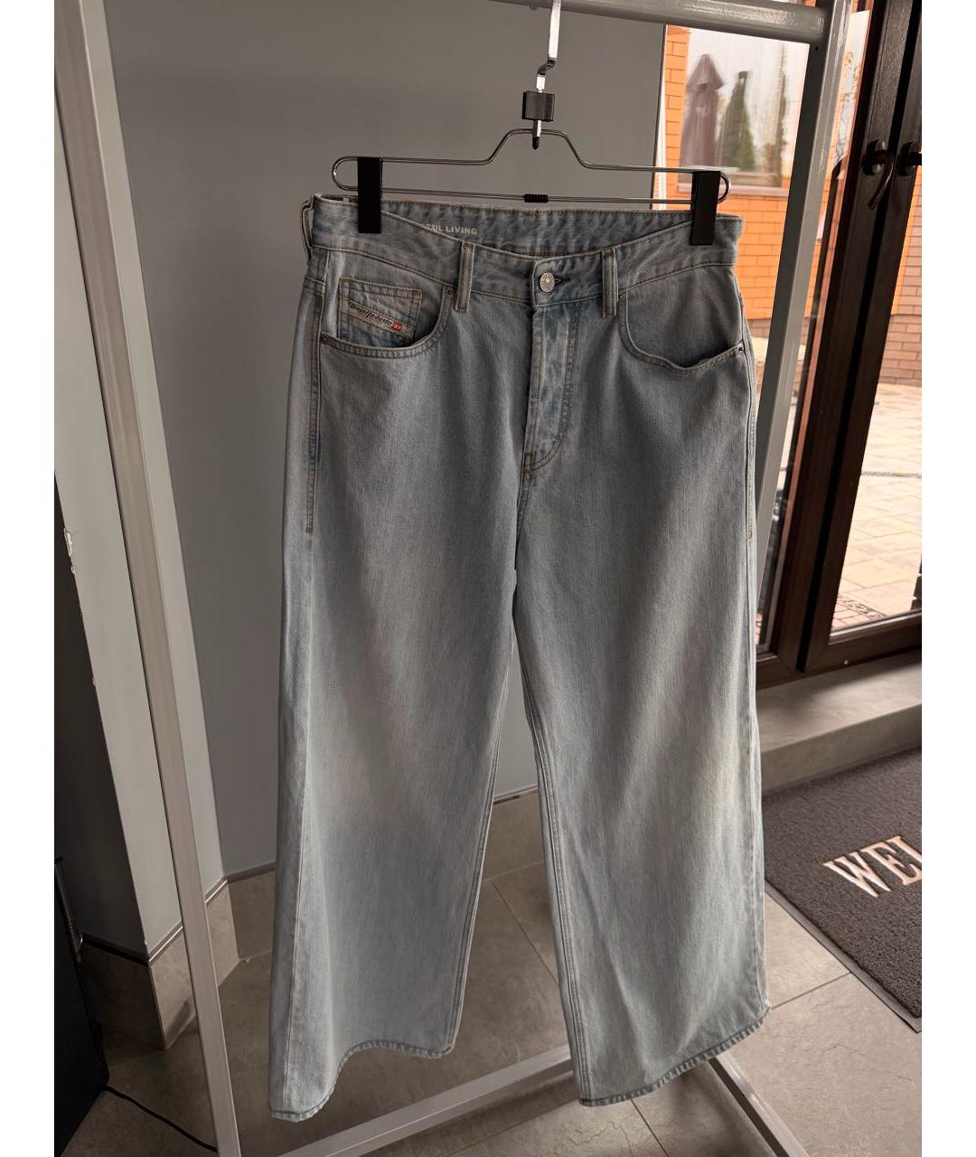 DIESEL Голубые хлопковые джинсы клеш, фото 7