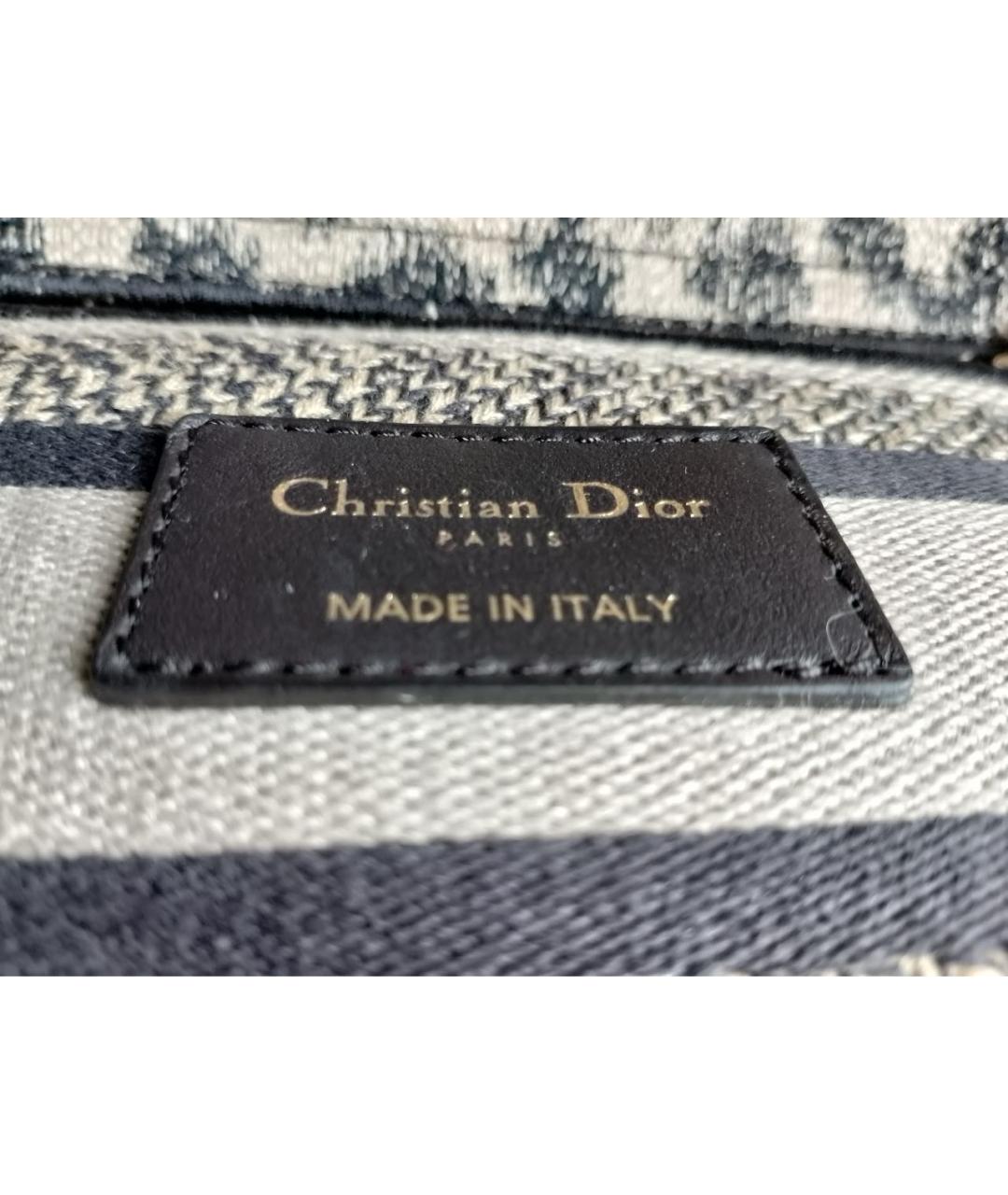 CHRISTIAN DIOR Коричневая тканевая сумка с короткими ручками, фото 8