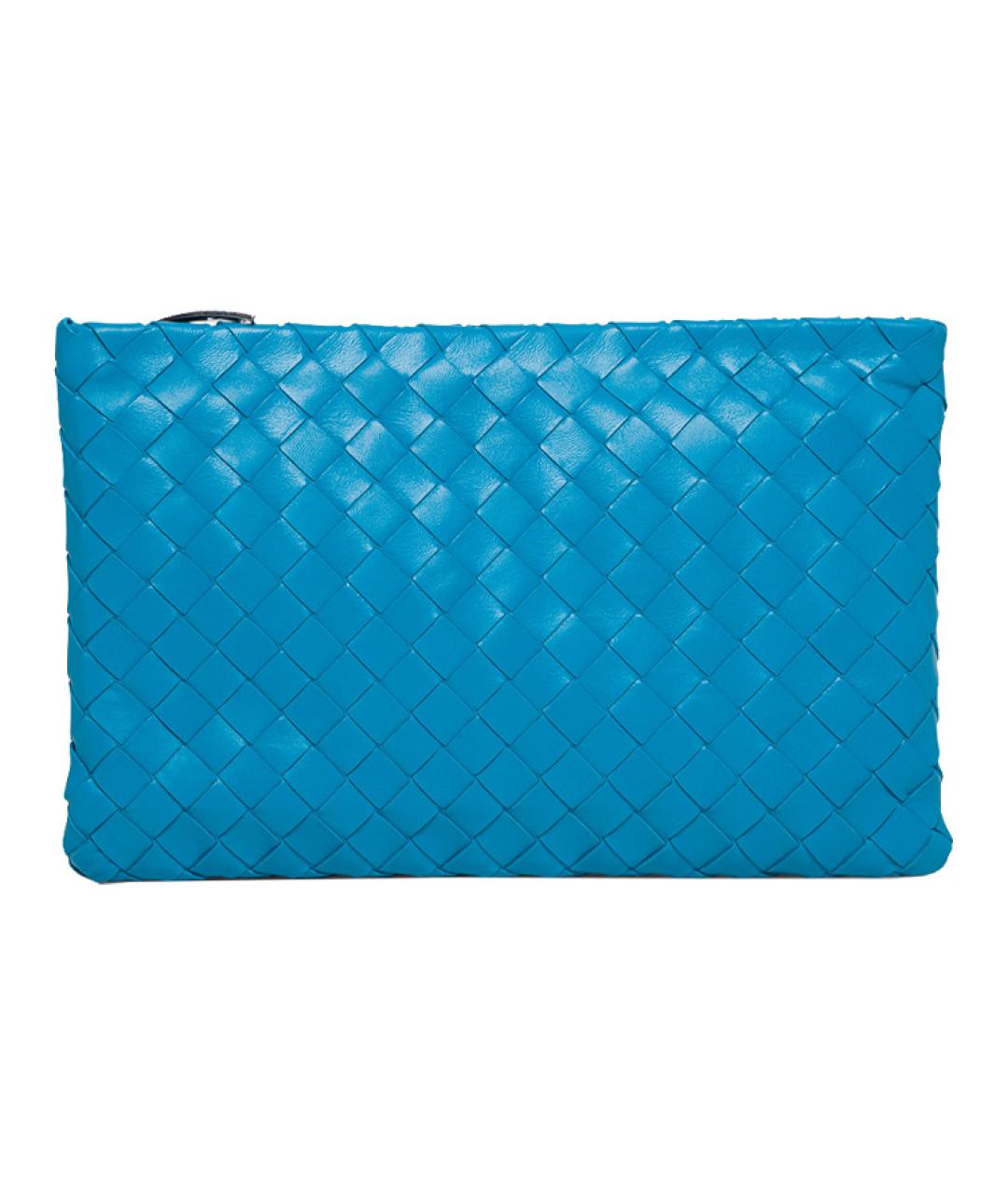 BOTTEGA VENETA Голубая кожаная папка для документов, фото 1