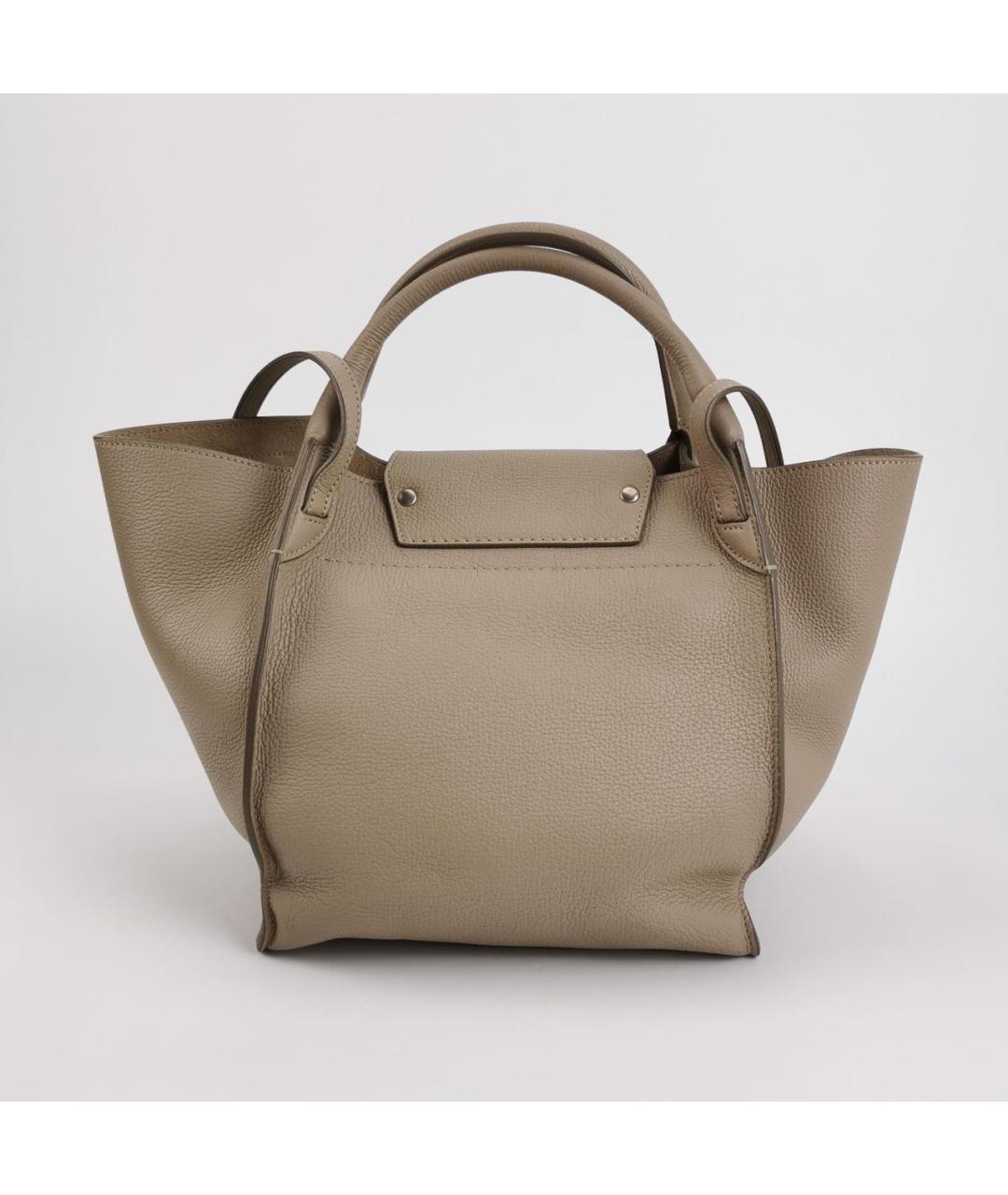 CELINE Бежевая кожаная сумка тоут, фото 4