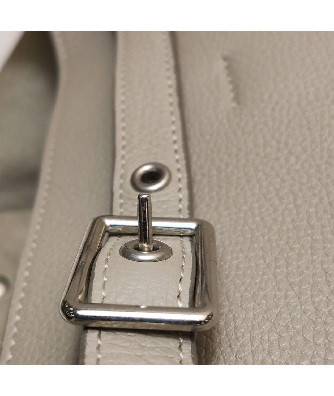 CELINE Бежевая кожаная сумка тоут, фото 8