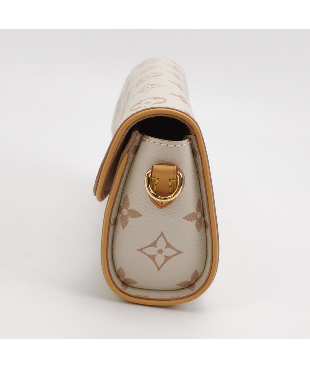 LOUIS VUITTON Бежевая кожаная сумка через плечо, фото 2