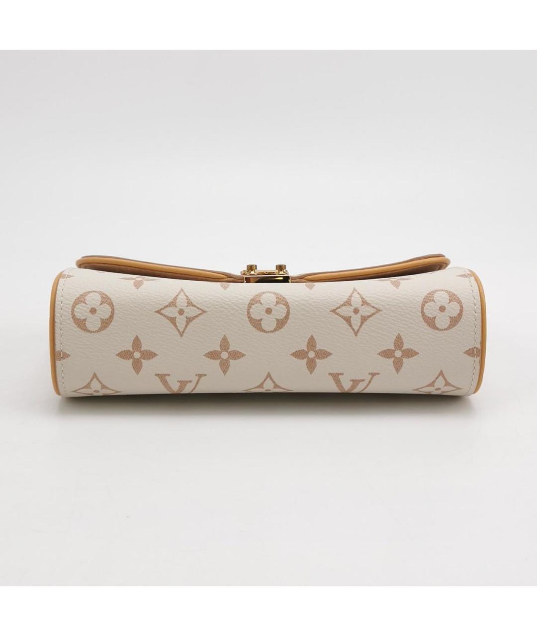 LOUIS VUITTON Бежевая кожаная сумка через плечо, фото 5