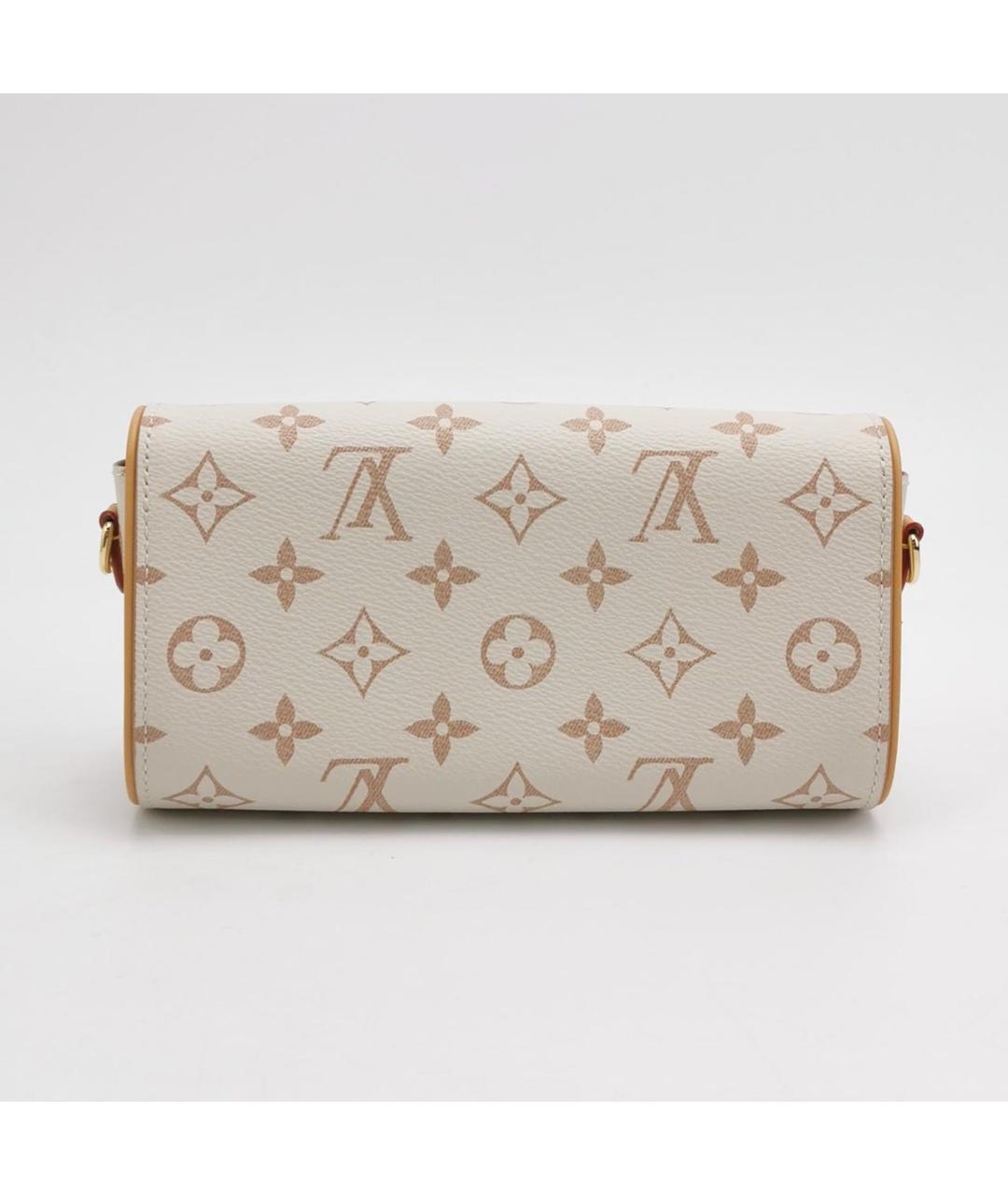 LOUIS VUITTON Бежевая кожаная сумка через плечо, фото 4