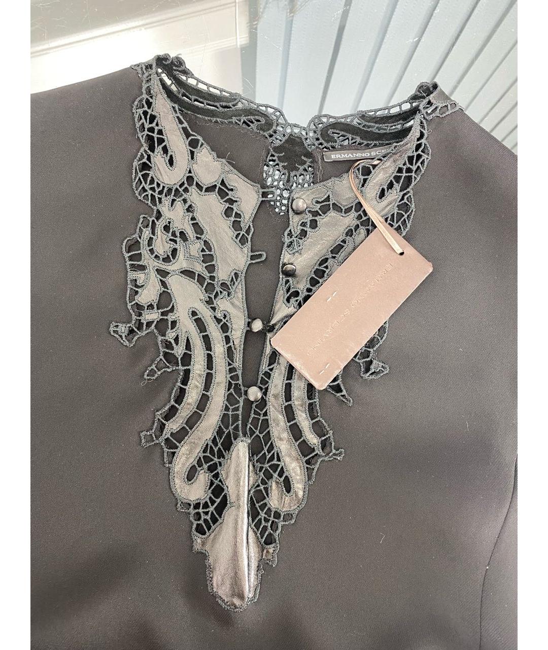 ERMANNO SCERVINO Черное полиэстеровое платье, фото 3