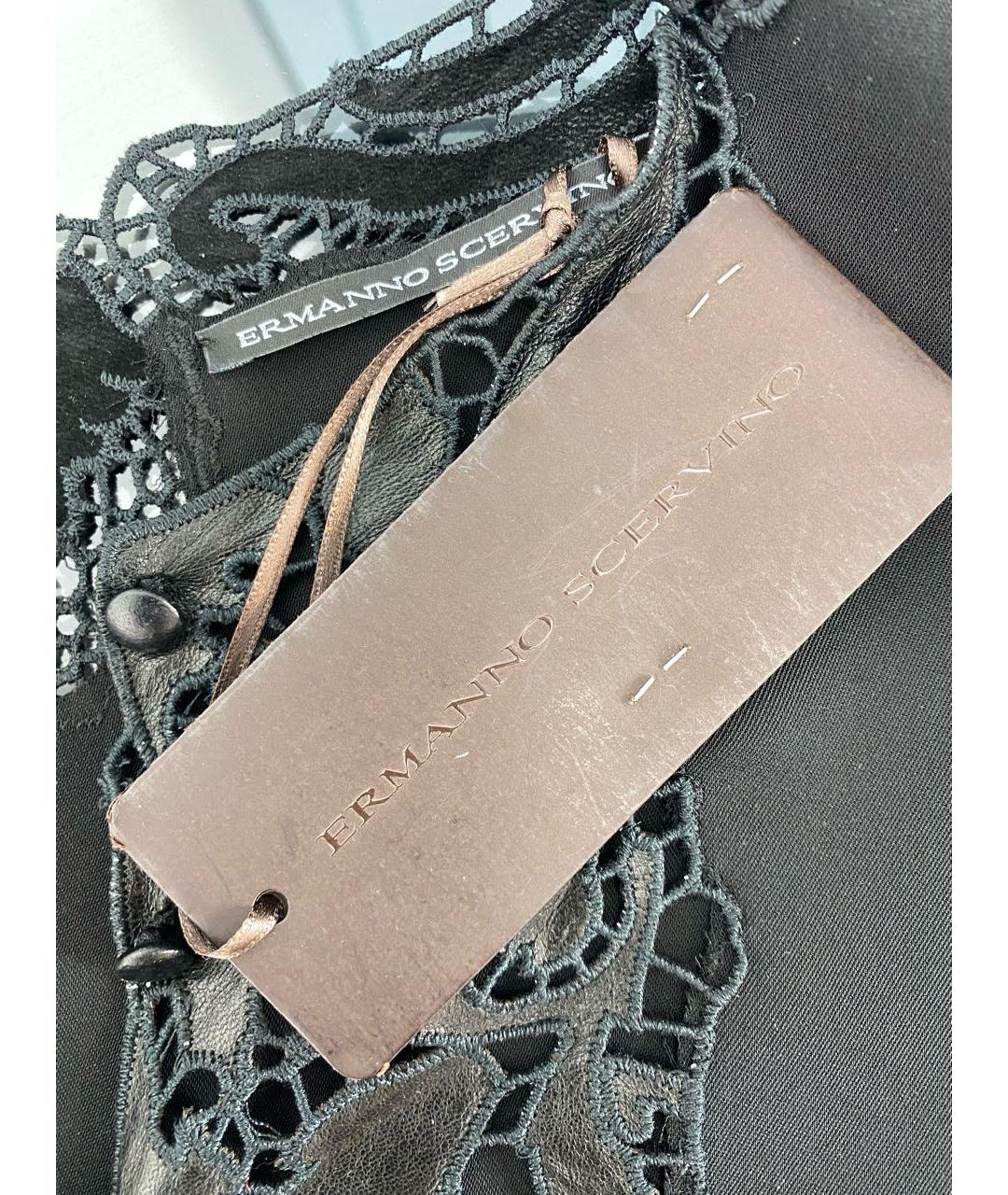 ERMANNO SCERVINO Черное полиэстеровое платье, фото 4