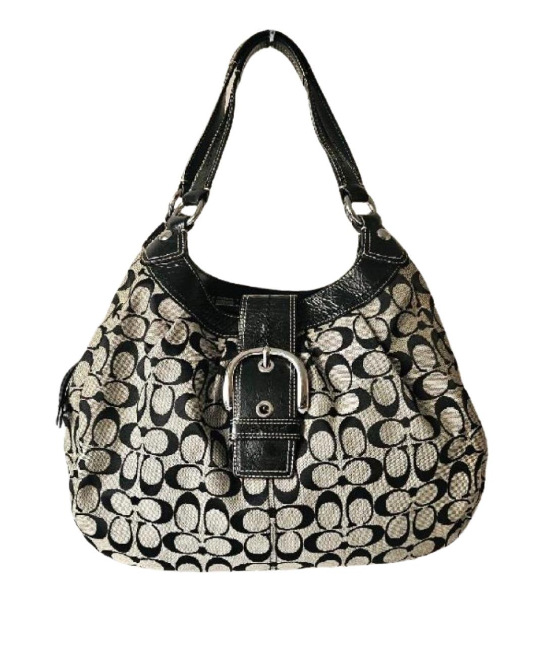 COACH Черная тканевая сумка через плечо, фото 1