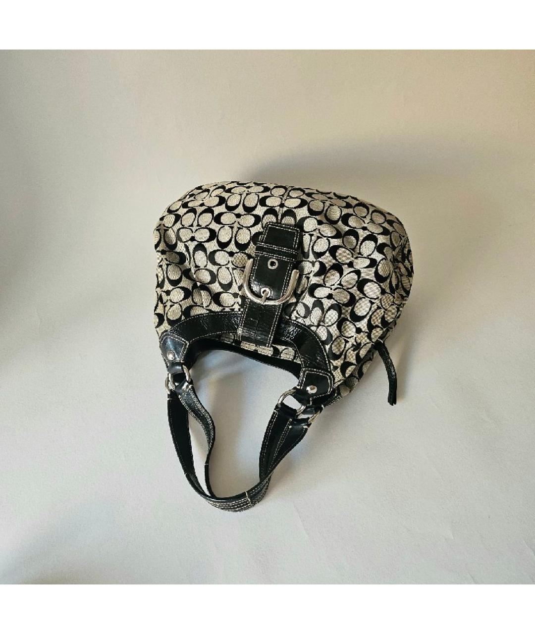 COACH Черная тканевая сумка через плечо, фото 3