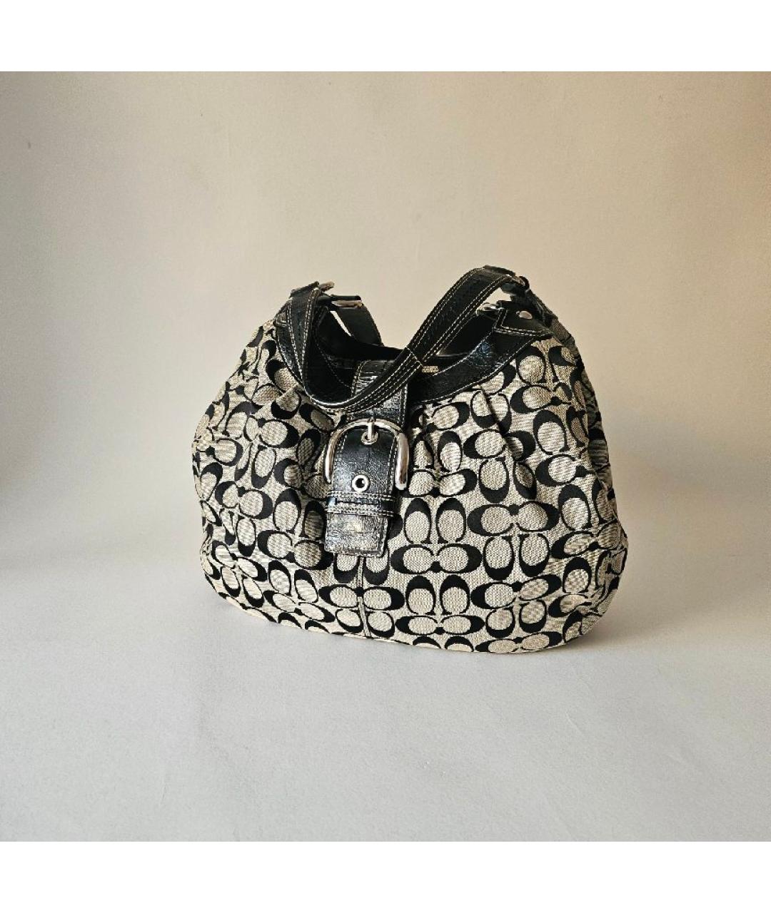 COACH Черная тканевая сумка через плечо, фото 2