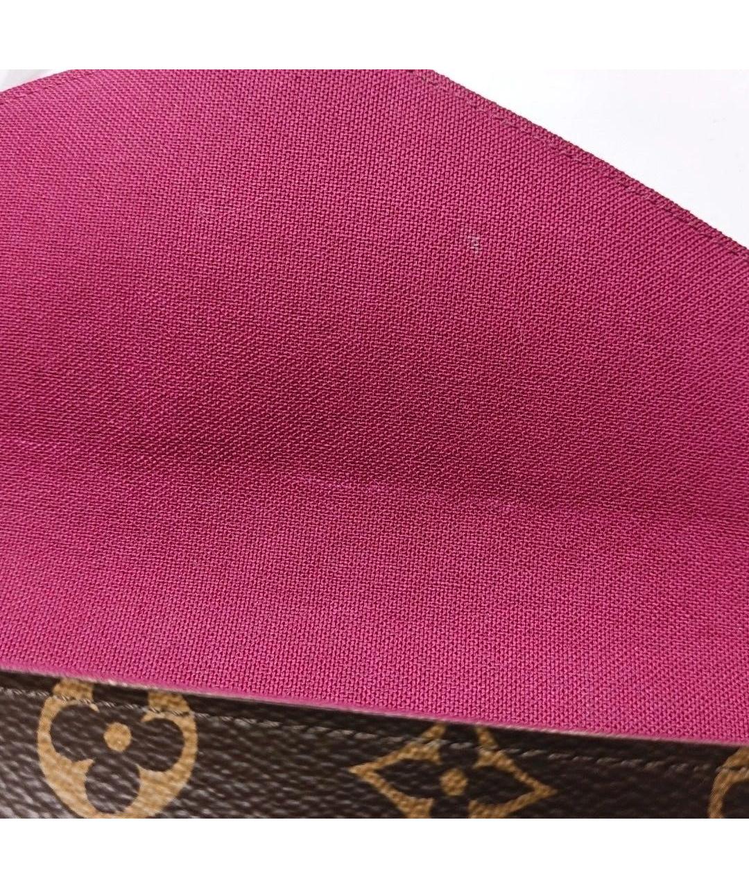 LOUIS VUITTON Коричневая кожаная сумка через плечо, фото 8