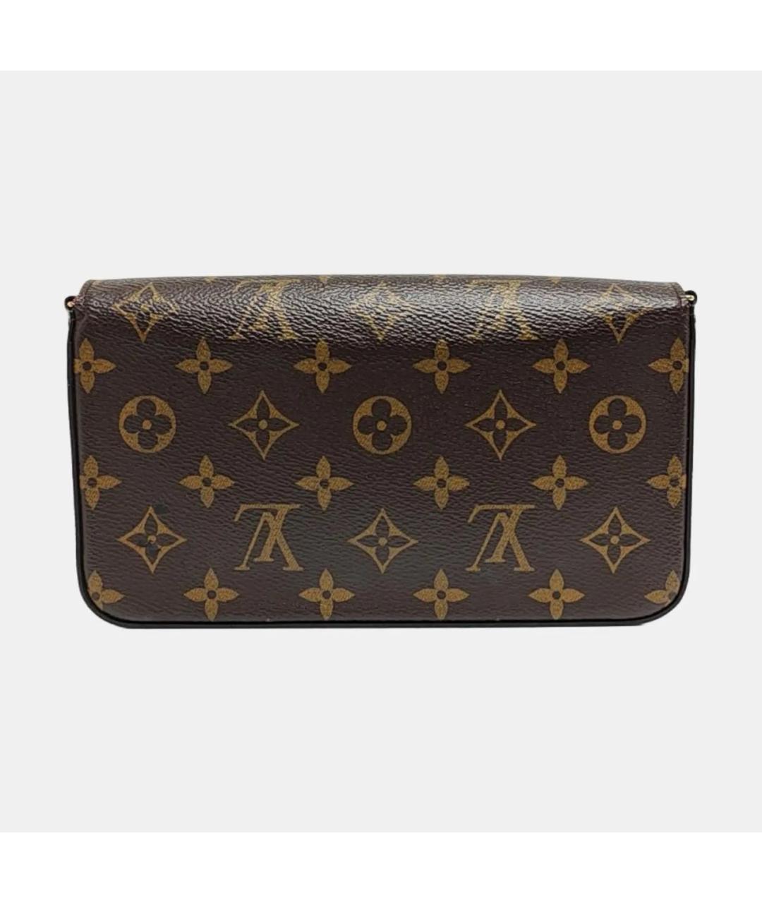 LOUIS VUITTON Коричневая кожаная сумка через плечо, фото 4