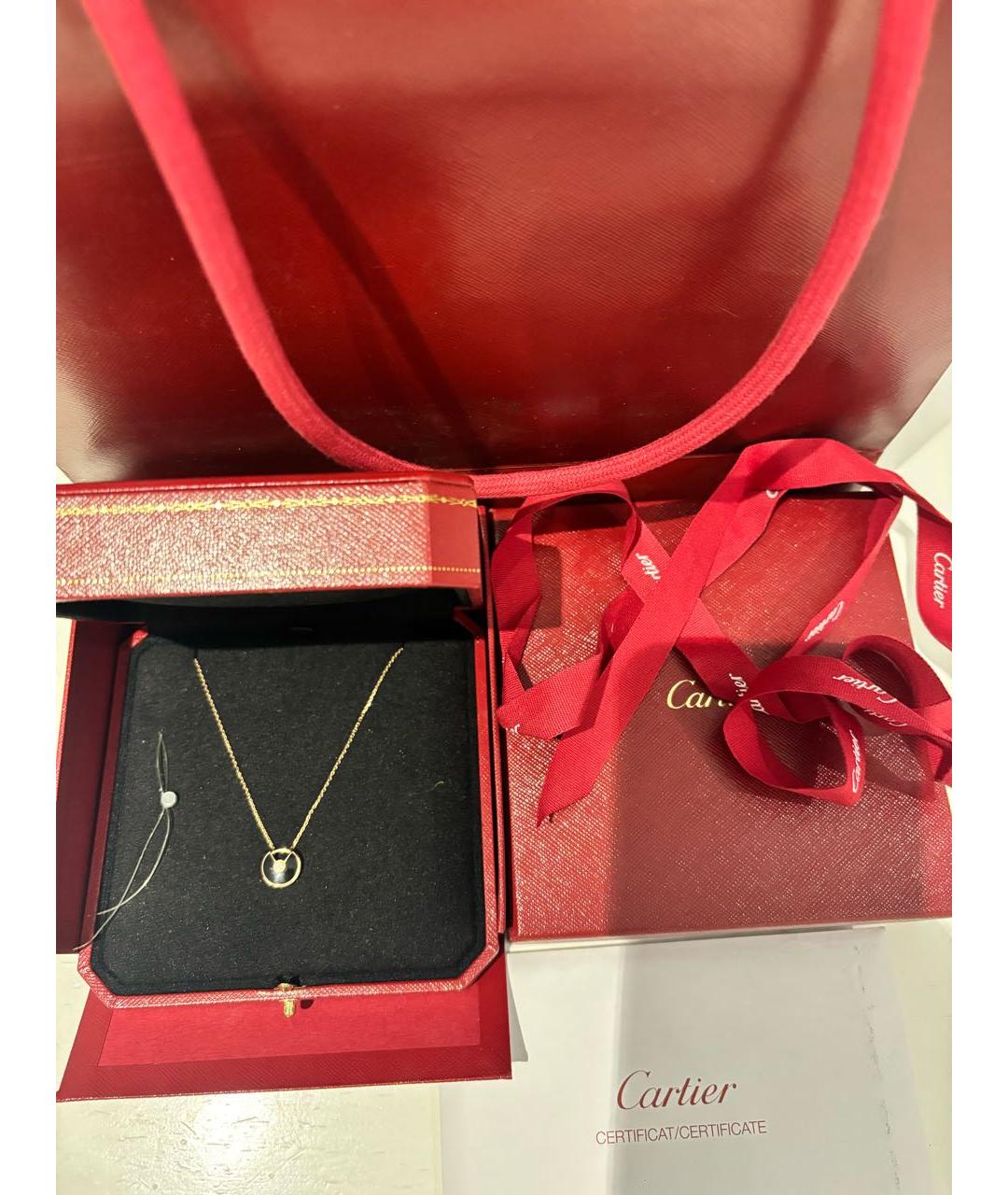 CARTIER Черное колье из розового золота, фото 3