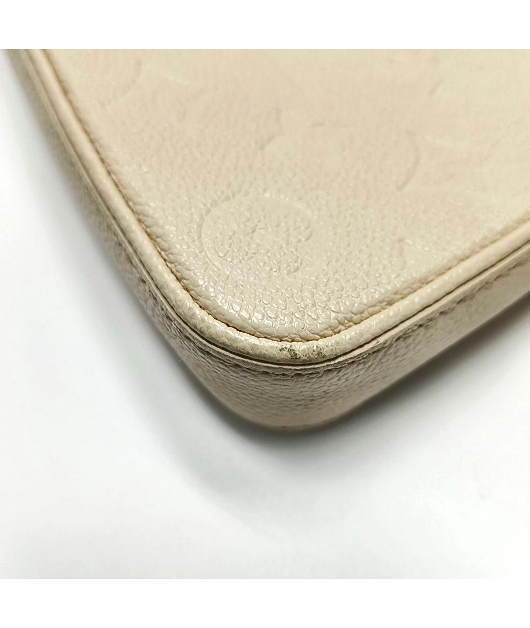 LOUIS VUITTON Бежевая кожаная сумка через плечо, фото 6