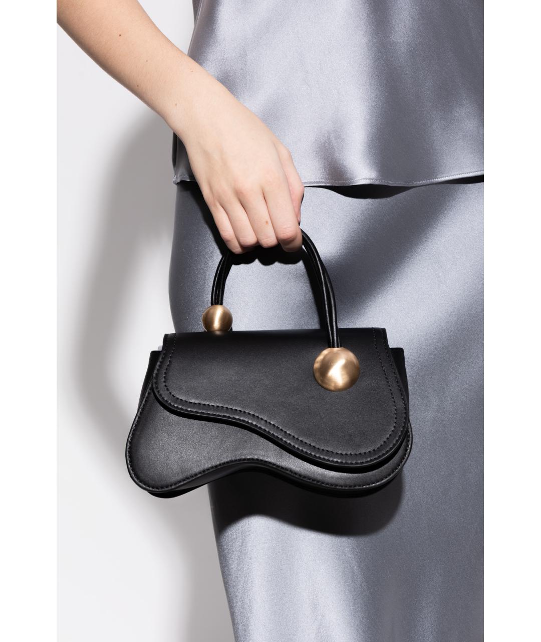 CULT GAIA Черная сумка с короткими ручками, фото 4