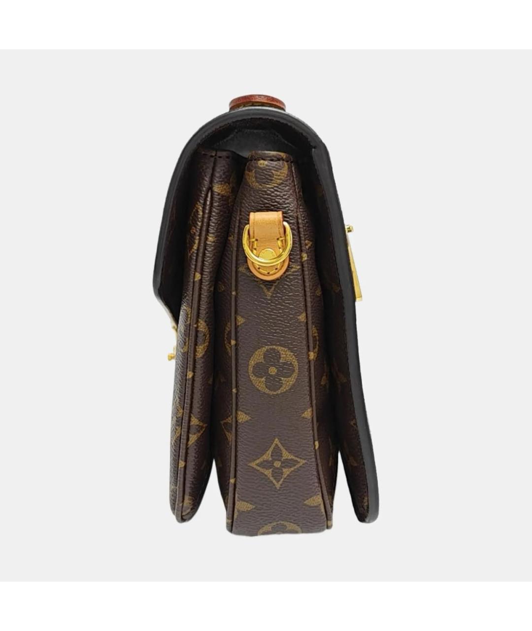 LOUIS VUITTON Коричневая кожаная сумка через плечо, фото 2