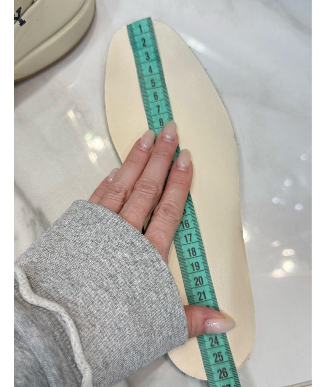 GUCCI Бежевые кожаные кроссовки, фото 8