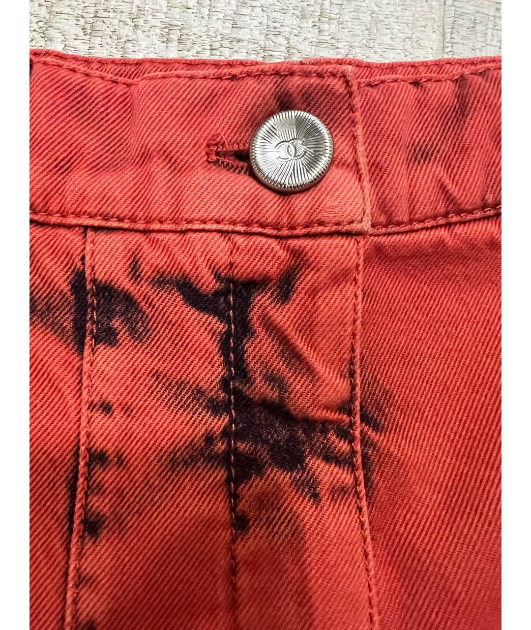 CHANEL Красные прямые джинсы, фото 4