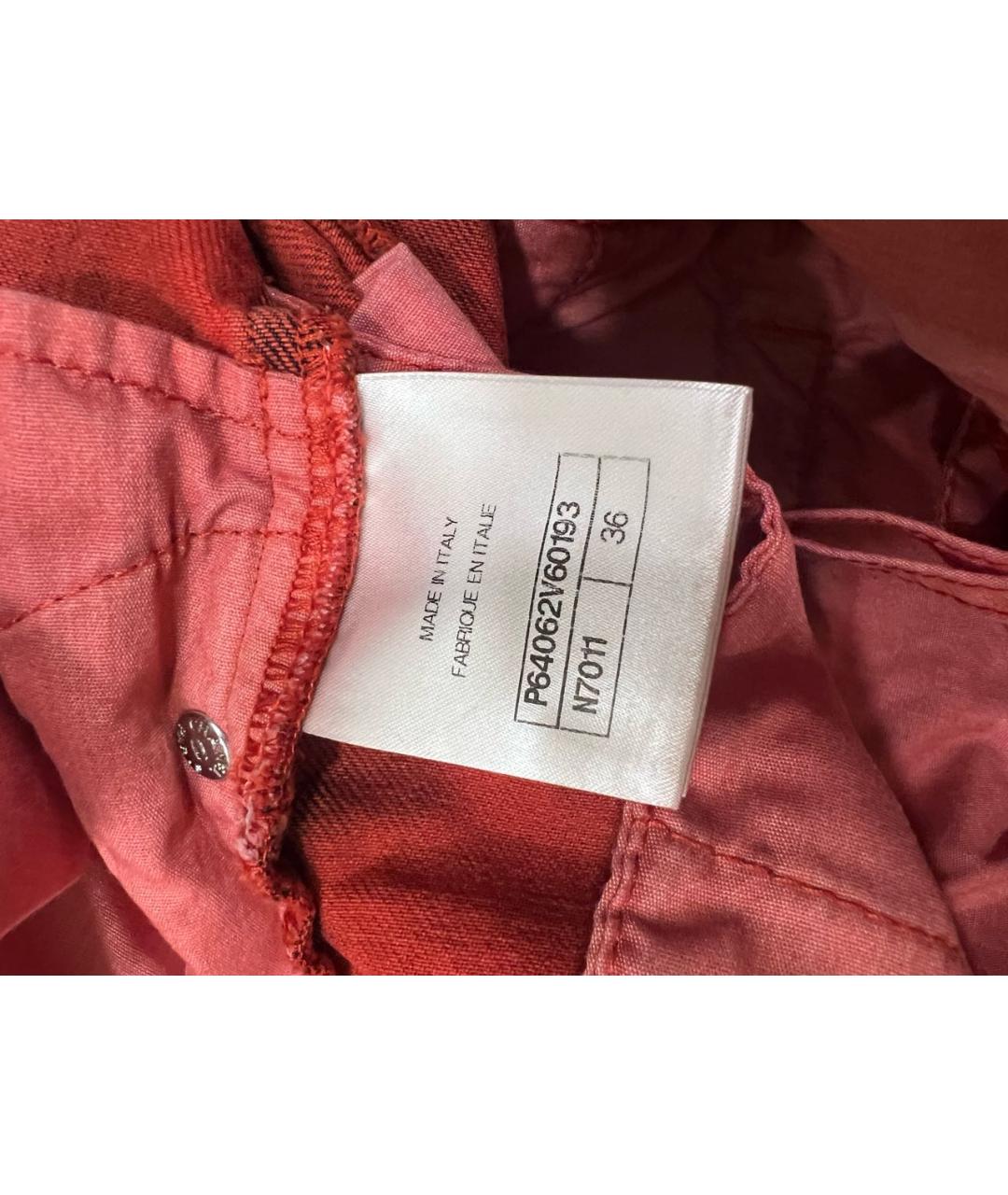 CHANEL Красные прямые джинсы, фото 5