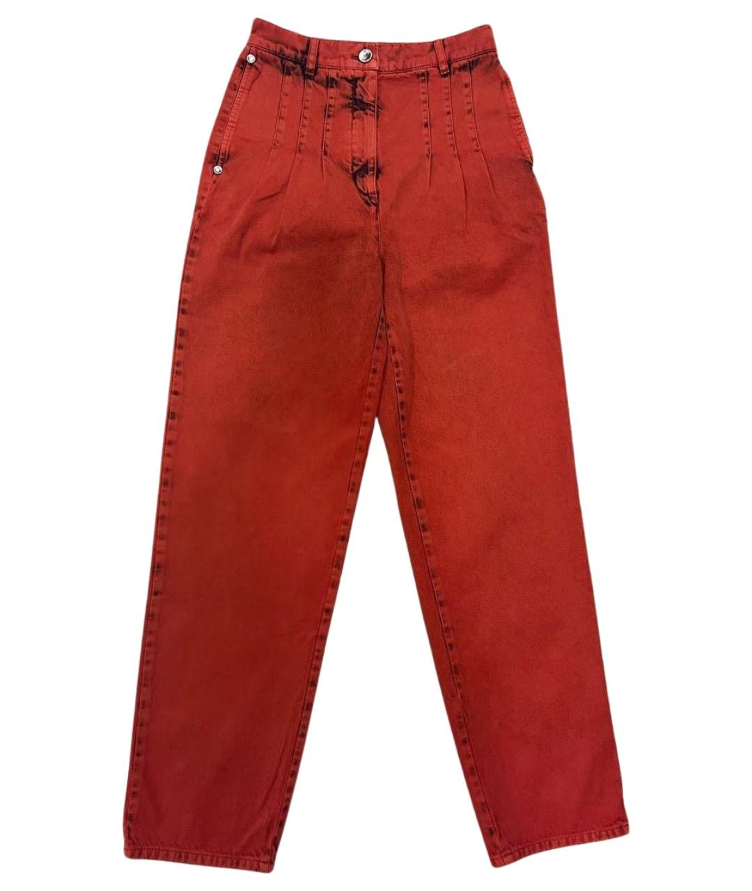 CHANEL Красные прямые джинсы, фото 1