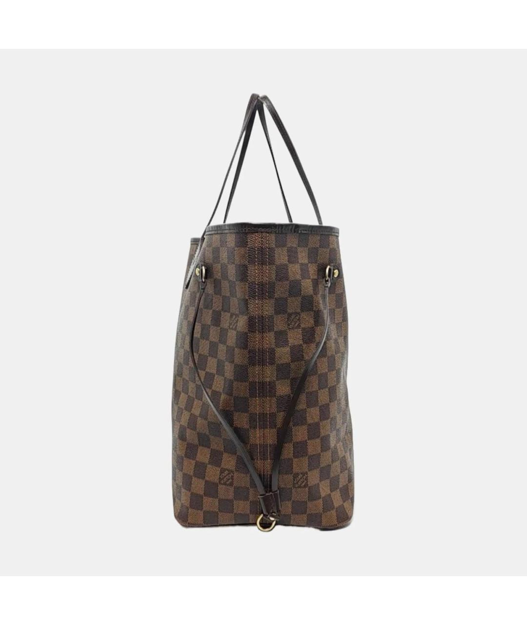 LOUIS VUITTON Коричневая кожаная сумка тоут, фото 2