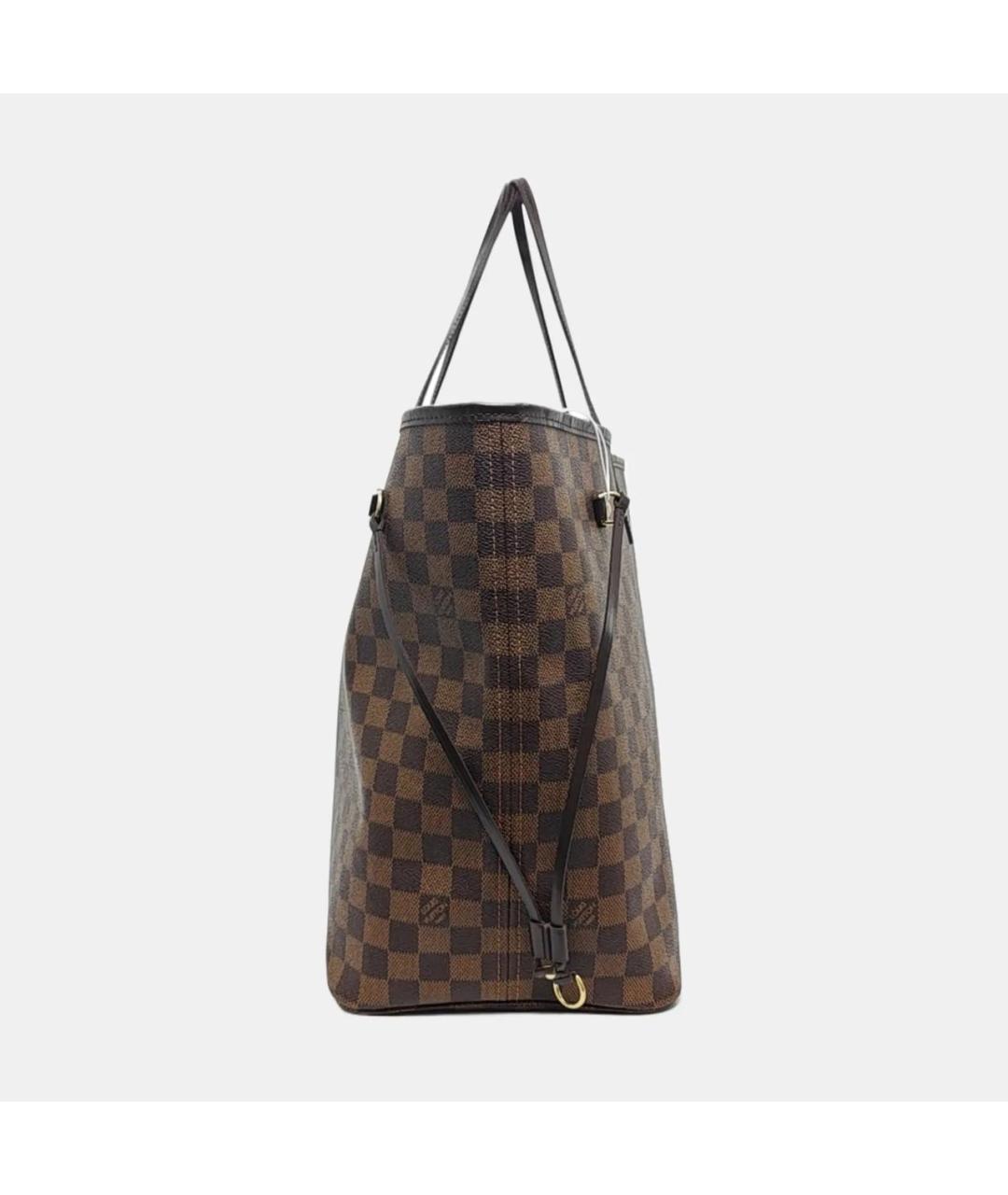 LOUIS VUITTON Коричневая кожаная сумка тоут, фото 3