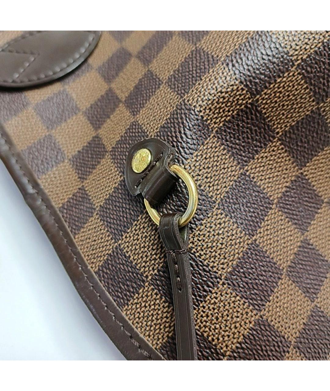 LOUIS VUITTON Коричневая кожаная сумка тоут, фото 8