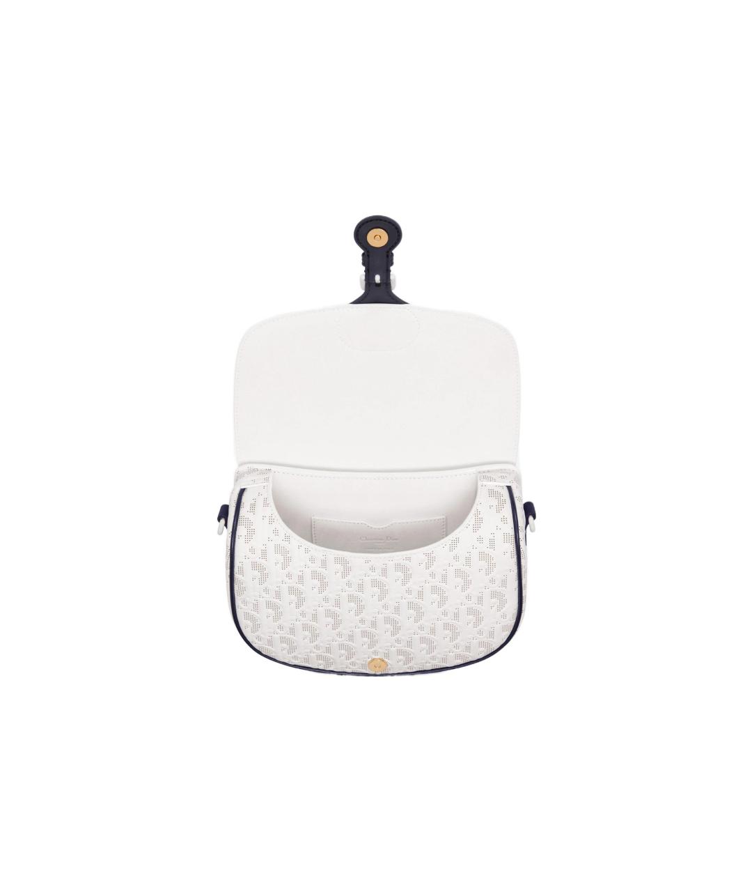 CHRISTIAN DIOR Белая кожаная сумка через плечо, фото 6