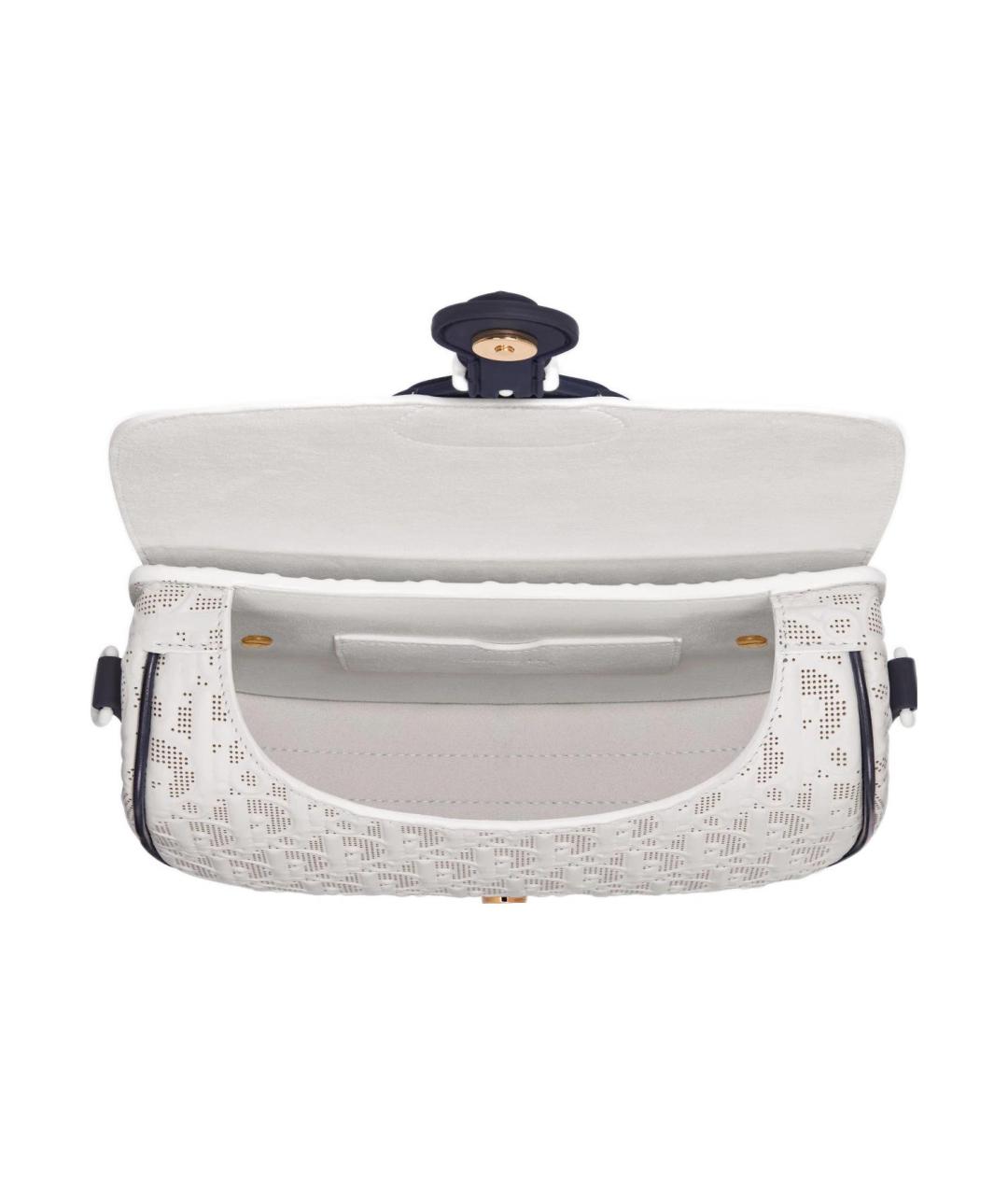 CHRISTIAN DIOR Белая кожаная сумка через плечо, фото 5