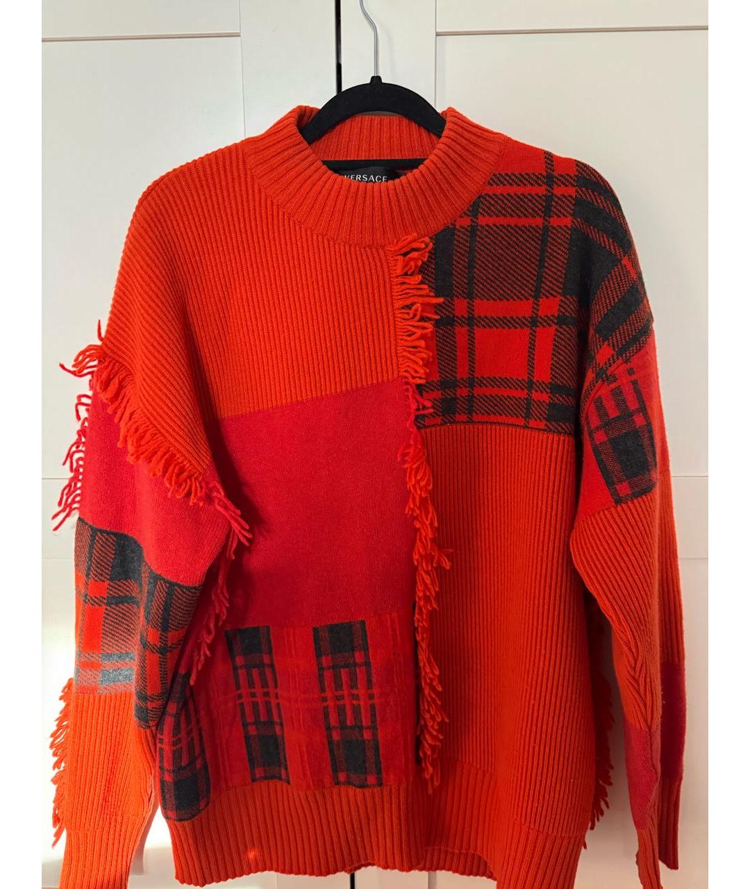 VERSACE Бордовый шерстяной джемпер / свитер, фото 6