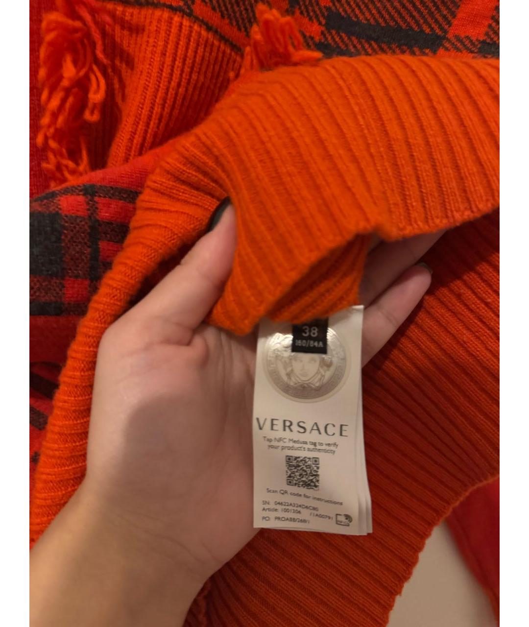VERSACE Бордовый шерстяной джемпер / свитер, фото 5