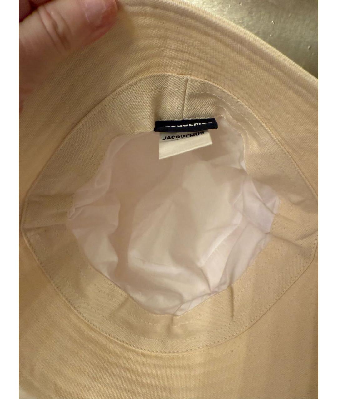 JACQUEMUS Бежевая хлопковая панама, фото 5
