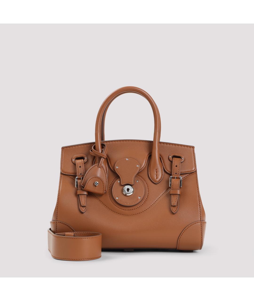 RALPH LAUREN COLLECTION Бежевая кожаная сумка тоут, фото 2