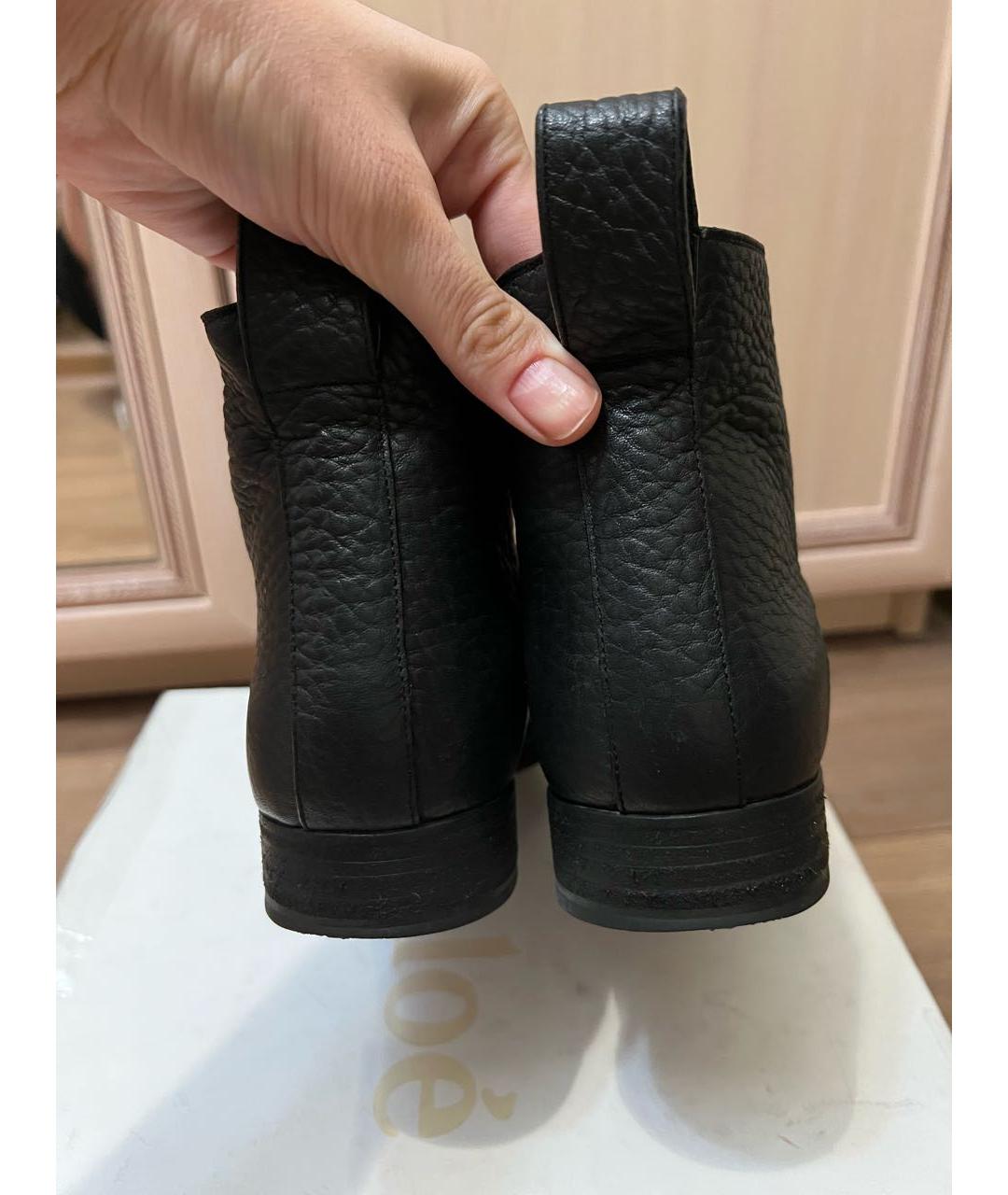 CHLOE Черные кожаные полусапоги, фото 4