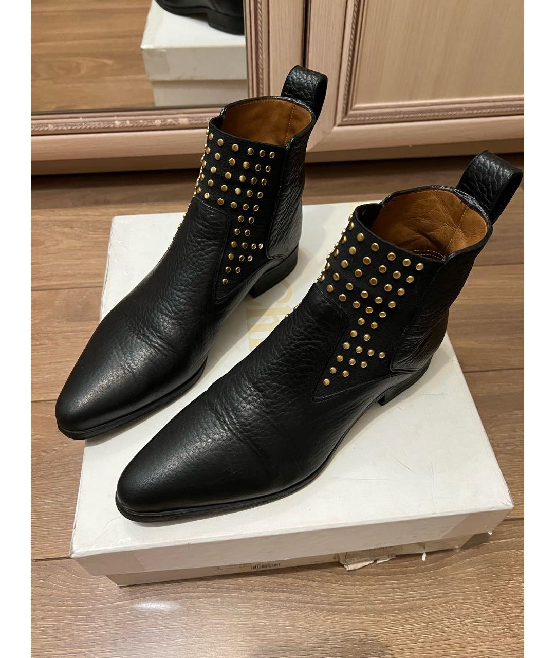 CHLOE Черные кожаные полусапоги, фото 6