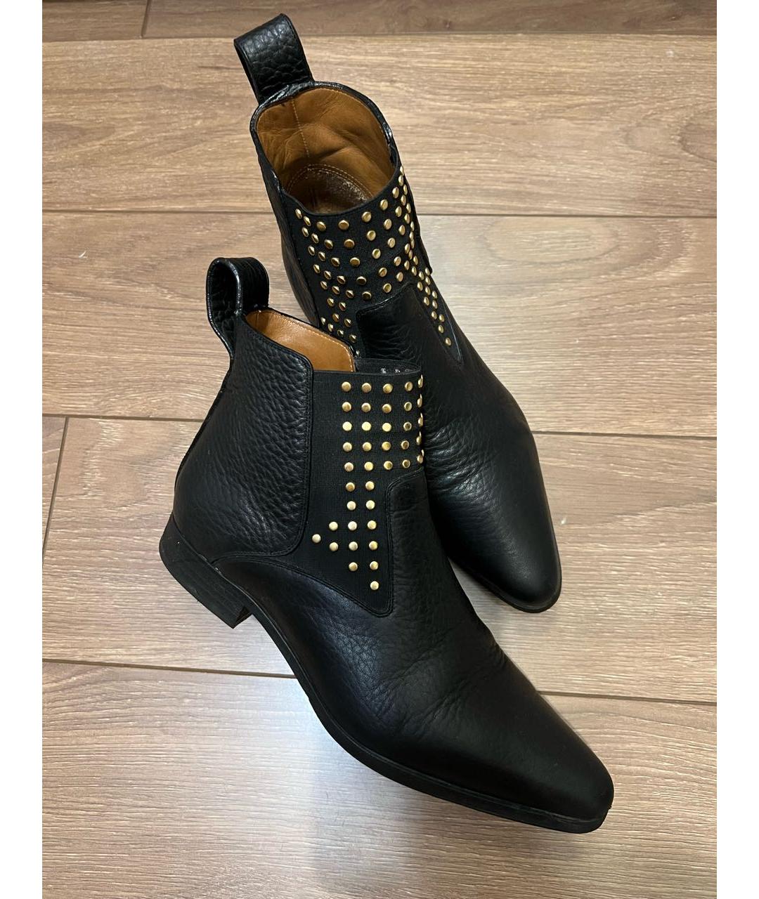 CHLOE Черные кожаные полусапоги, фото 3