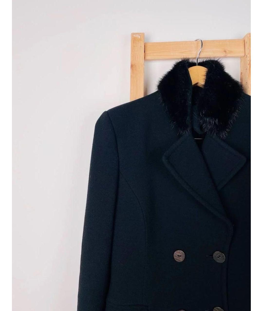 FENDI Черное шерстяное пальто, фото 6