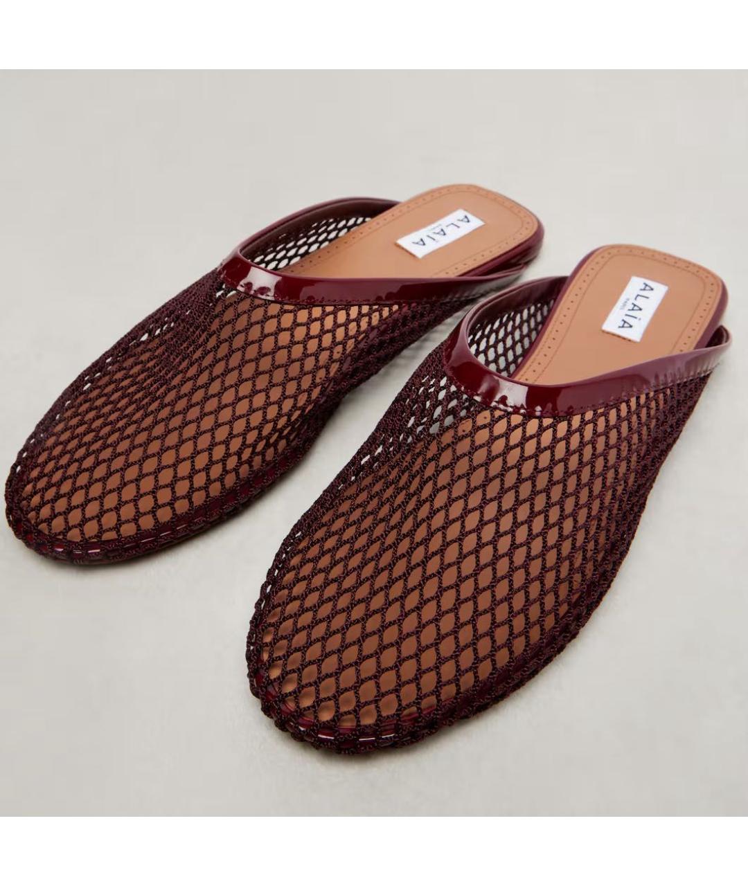 ALAIA Бордовые сабо, фото 2