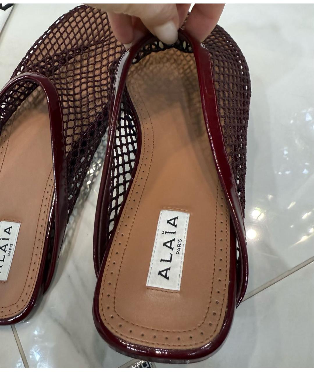 ALAIA Бордовые сабо, фото 7