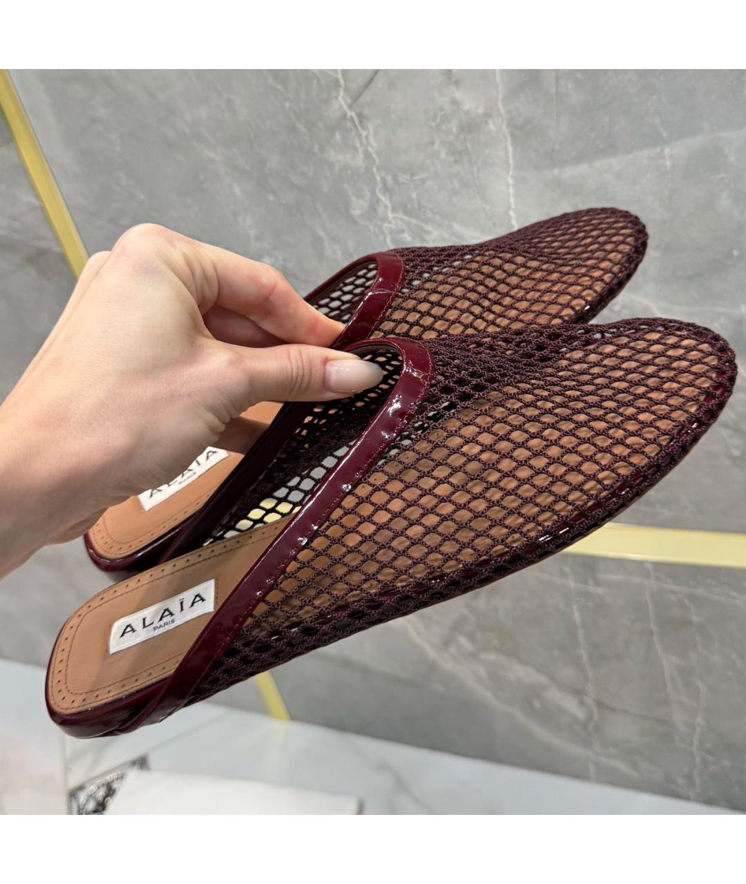 ALAIA Бордовые сабо, фото 5