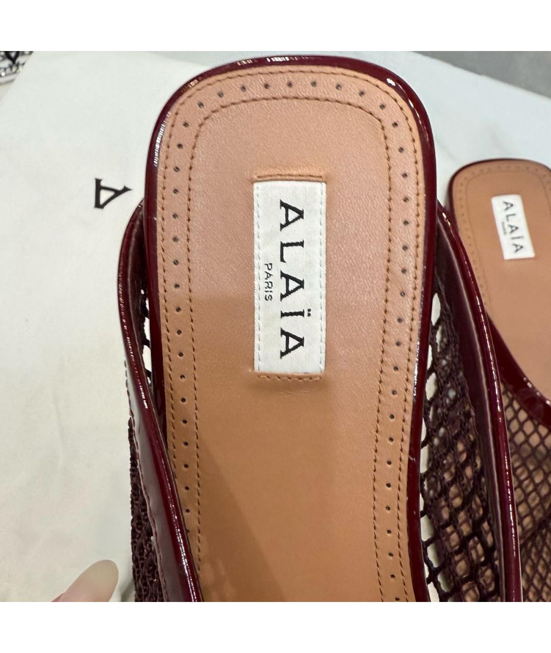 ALAIA Бордовые сабо, фото 8