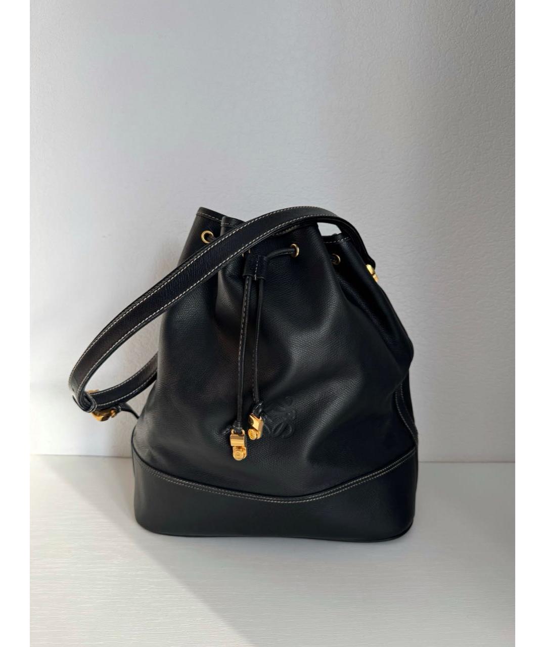 LOEWE Черная кожаная сумка через плечо, фото 2