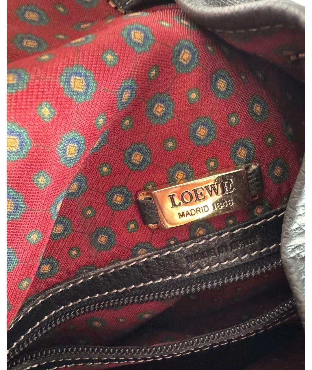 LOEWE Черная кожаная сумка через плечо, фото 4