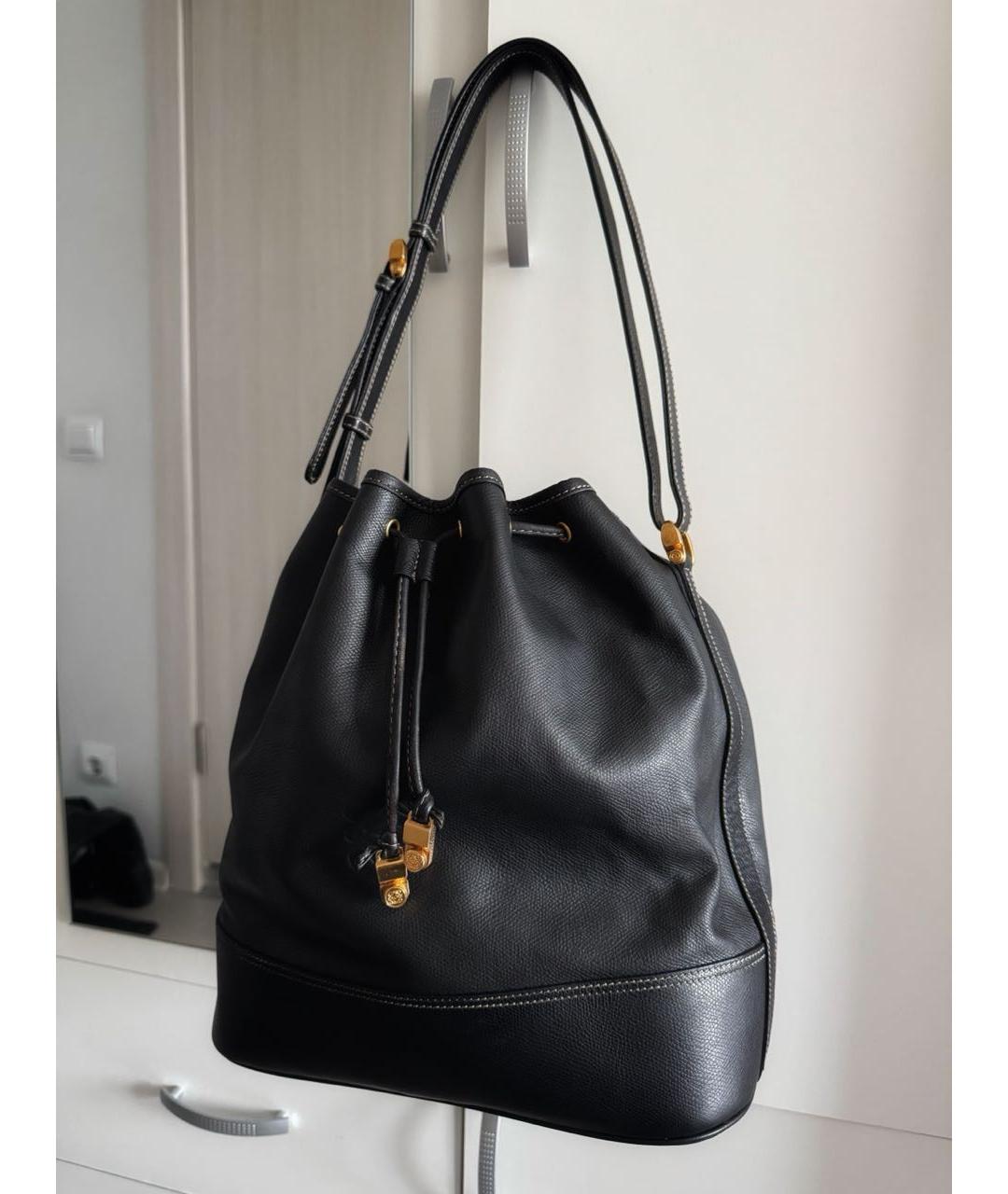 LOEWE Черная кожаная сумка через плечо, фото 5
