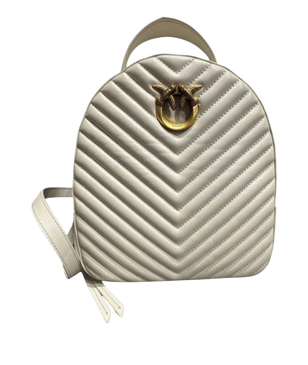 PINKO Бежевый кожаный рюкзак, фото 1