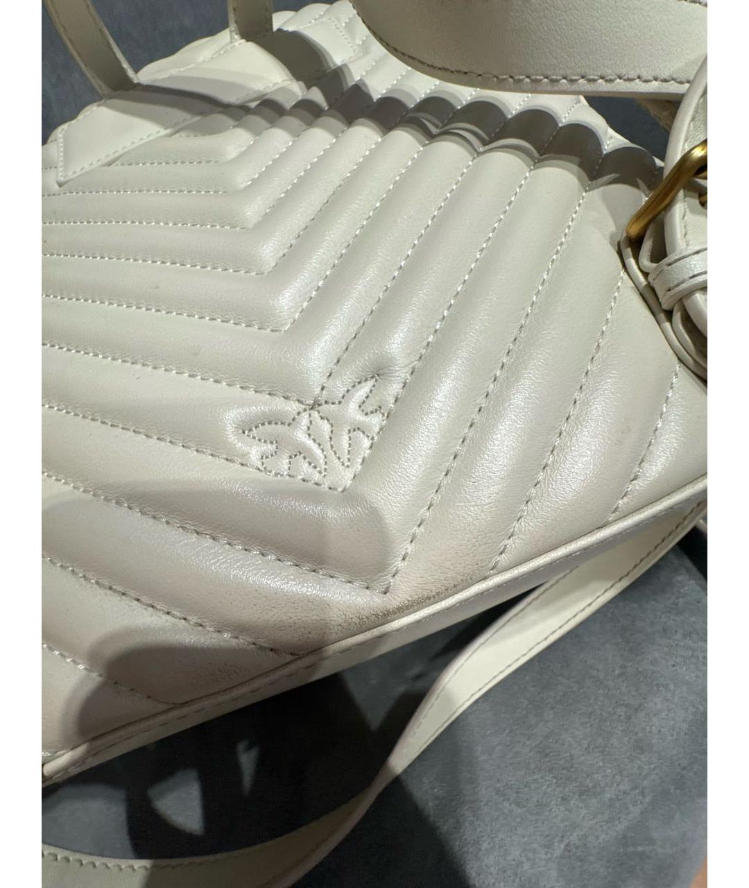 PINKO Бежевый кожаный рюкзак, фото 6