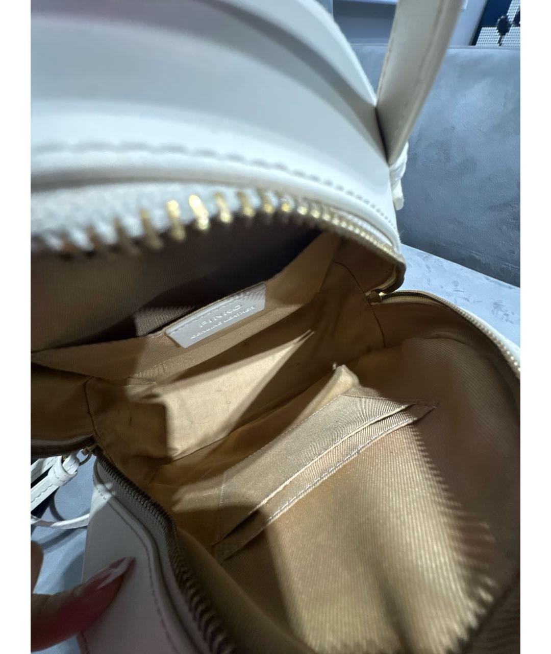 PINKO Бежевый кожаный рюкзак, фото 7