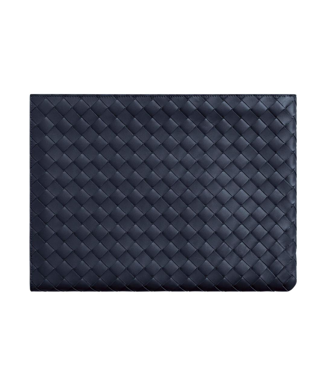 BOTTEGA VENETA Темно-синяя кожаная папка для документов, фото 2